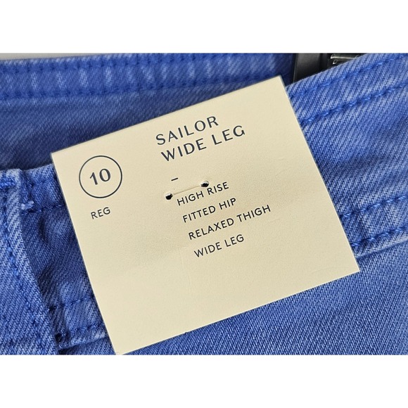 NWT Universal Thread Sailor Wide Leg Jeans High Rise Blue Womens 10 - Picture 4 of 6
